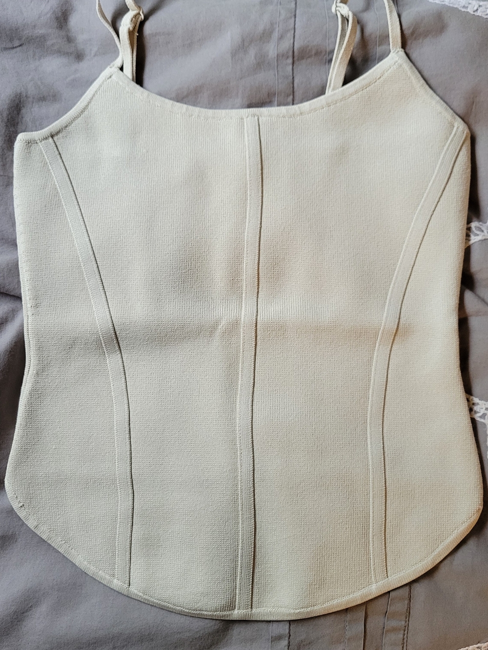 Aritizia Cream Sculpt Knit Tank
